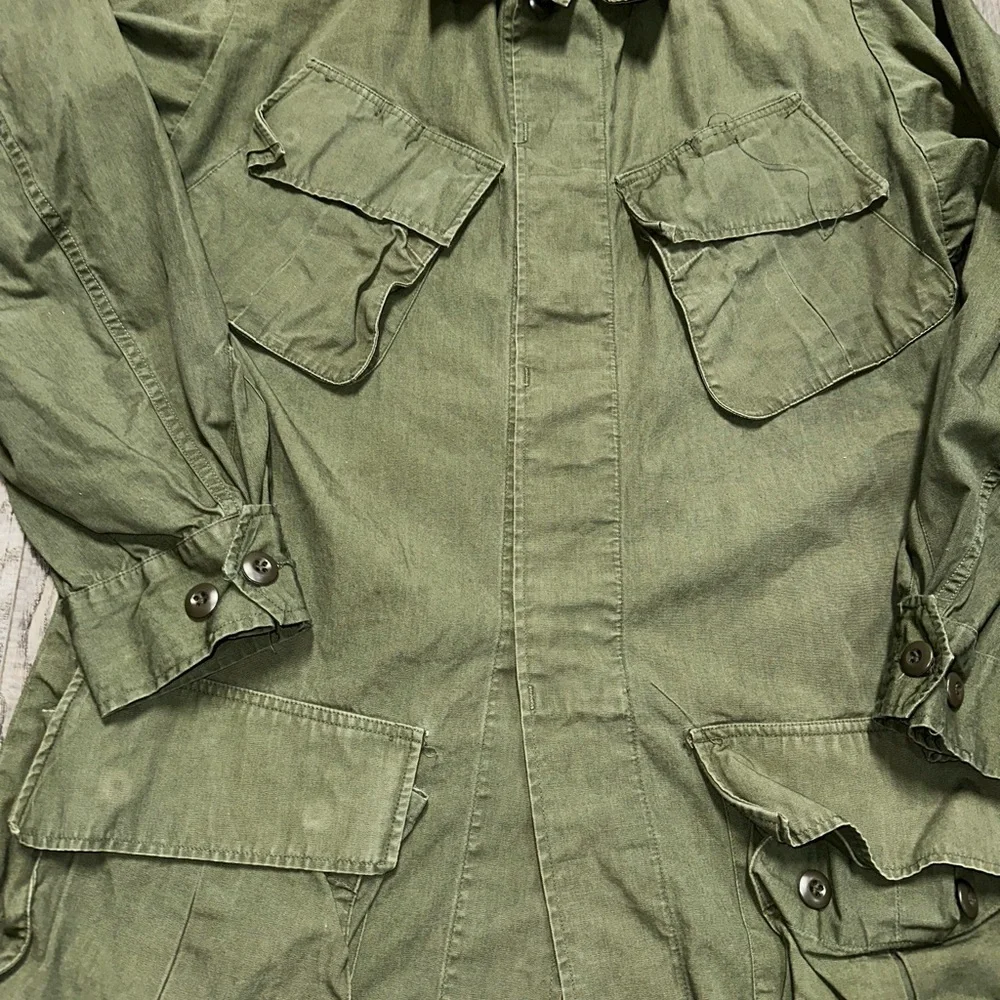 Vintage Vietnam era 1967 Military Olive green shirt Fatigue leisure combat shirt - Picture 6 of 10